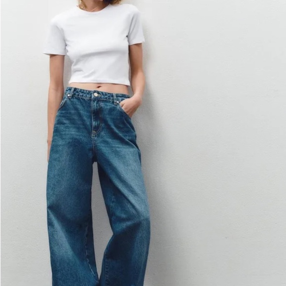 Zara White Crop Top Stylish Essential